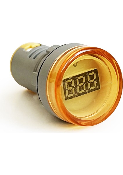 Mini Dijital Voltmetre 22mm Ac 60-500V LED Sarı Işık