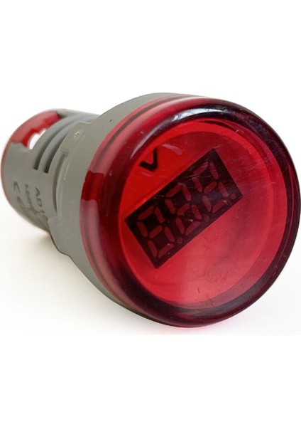 Mini Dijital Voltmetre 22mm Ac 60-500V LED Kırmızı Işık
