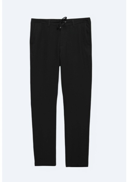 Siyah Örme Jogging Fit Casual Pantolon