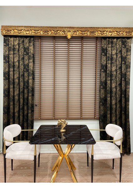 Ahşap Rengi %100 Orijinal Ahşap Jaluzi Perde 50 mm Ofis Modern ve Tüm Mekanlar Için modelleri