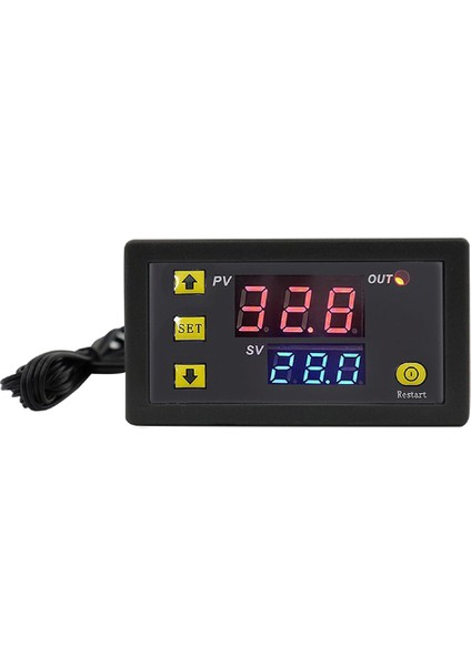 Dijital Sıcaklık Kontrol Termostatı Çift Ekranlı 12V