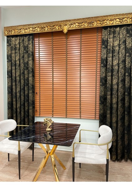 Ahşap Rengi %100 Orijinal Ahşap Jaluzi Perde 50 mm Ofis Modern ve Tüm Mekanlar Için fiyatları