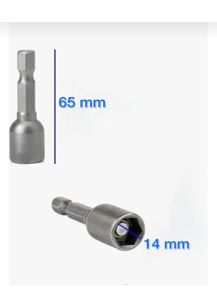 Manyetik Somun Civata Trapez Çatı Vidası Sıkma Ucu Mıknatıslı 14X65 mm (5 Adet)