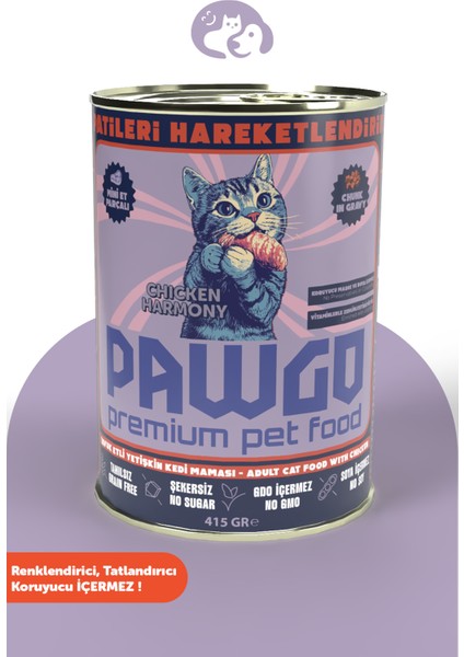 Chicken Harmony | Tavuklu | 400g | Parça Etli | Kedi Yaş Mama