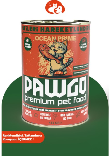 Ocean Prime | Balıklı | 400g | Parça Etli | Kedi Yaş Mama