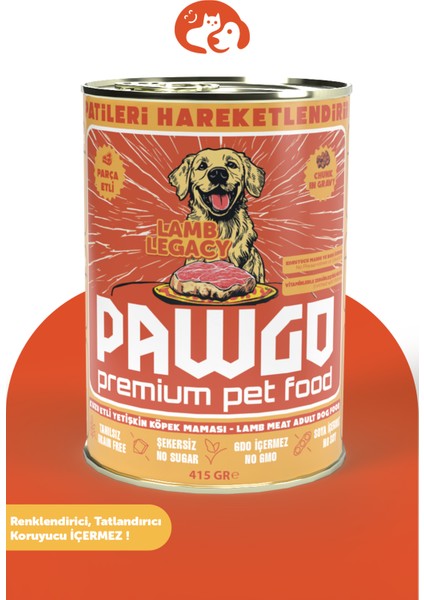 Lamb Legacy | Kuzulu | 400 gr | Parça Etli | Köpek Yaş Mama