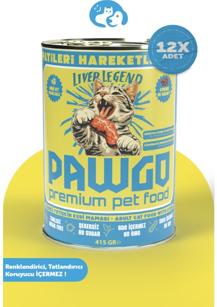 Liver Legend | Ciğerli | 400g X 12 | Parça Etli | Kedi Yaş Mama