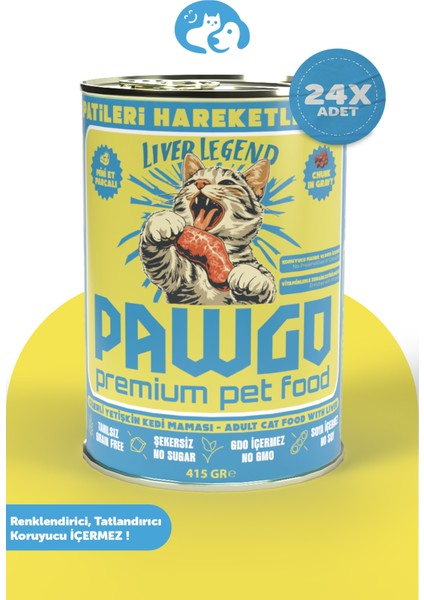 Liver Legend | Ciğerli | 400g X 24 |Parça Etli | Kedi Yaş Mama