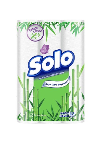 Bambu Katkılı Kağıt Havlu 48'li (12 Rulo x 4 Paket)