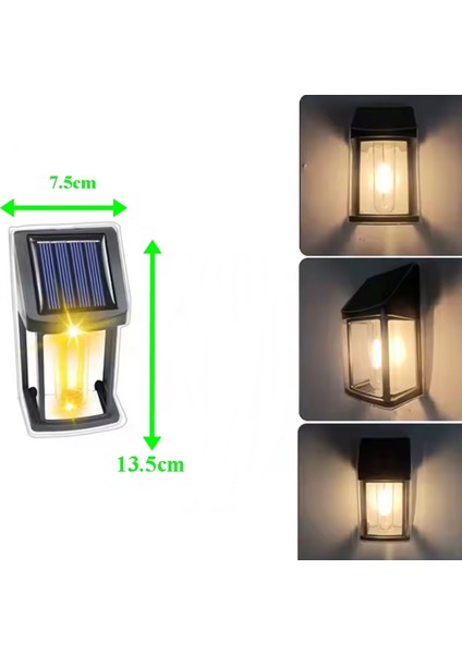 Sl-08 2025 Model Suya Dayanıklı Karanlık Sensörlü Güneş Enerjili Solar LED Dış Mekan Bahçe Lambası