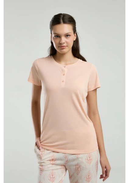Kısa Kol Kapri Kadın Pijama Takım 3258
