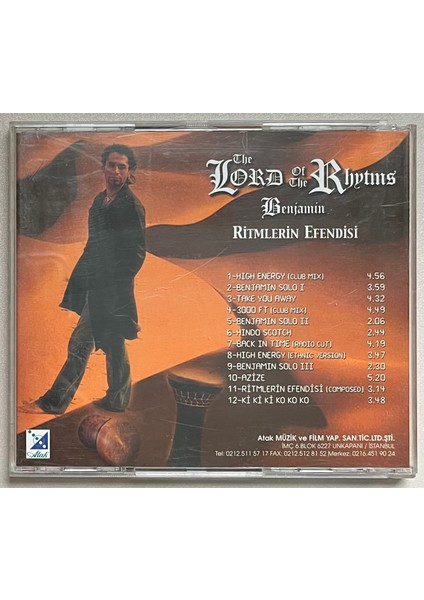 The Lord of the Rhythms Benjamin Ritmlerin Efendesi CD