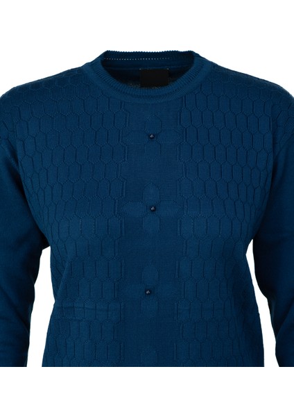 Kadın Kışlık Pamuklu Triko Dokuma Anne Kazak Boncuklu Bahçem Motifli Armut Yakalı Rahat fiyatları