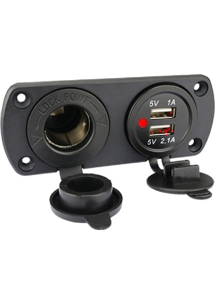 Araç Çakmaklık ve USB Şarj Adaptörü 12V/24V Su Geçirmez Dc Araç Otomobil Yat