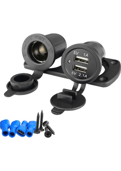Araç Çakmaklık ve USB Şarj Adaptörü 12V/24V Su Geçirmez Dc Araç Otomobil Yat fiyatları