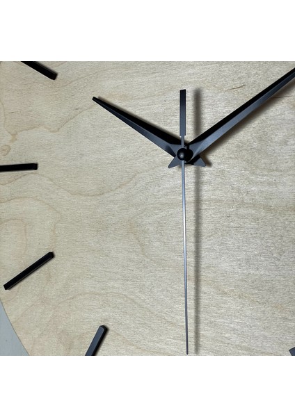 Zaman Çizgisi Saat - Doğal Ahşap Duvar Saati, El Yapımı, Sessiz, Modern Dekoratif Tasarım, 37 cm Büyük fırsatları