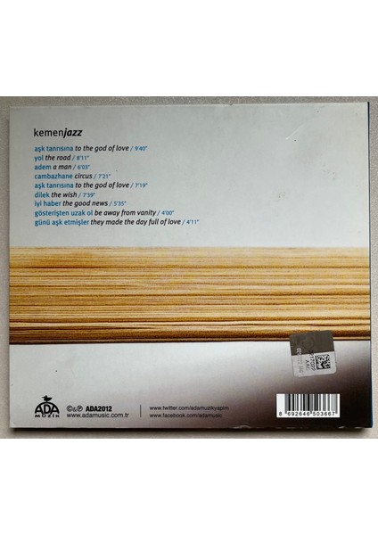 Baki Duyarlar - Derya Türkan – Kemanjazz CD