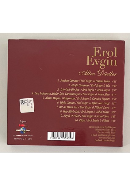 Erol Evgin – Altın Düetler CD
