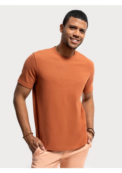 Regular Fit Kiremit Erkek T-Shirt LF2034875