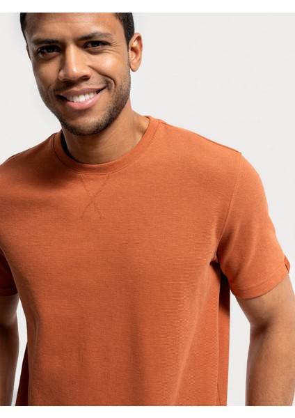Regular Fit Kiremit Erkek T-Shirt LF2034875 fırsatları