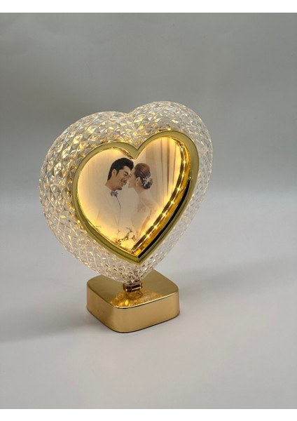 Kalpli LED Işıklı 3 Fasılalı Şarjlı Resim Çerçevesi