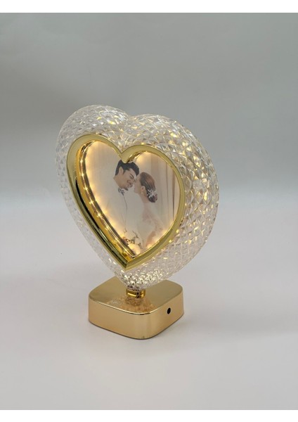 Kalpli LED Işıklı 3 Fasılalı Şarjlı Resim Çerçevesi indirimleri