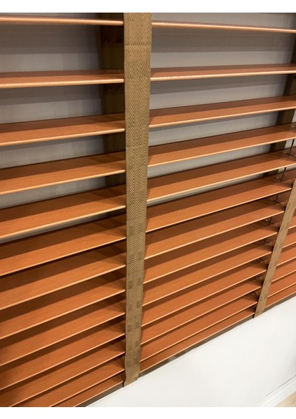Tarçın Rengi %100 Orijinal Ahşap Jaluzi Perde 50 mm Ofis Modern ve Tüm Mekanlar indirimleri