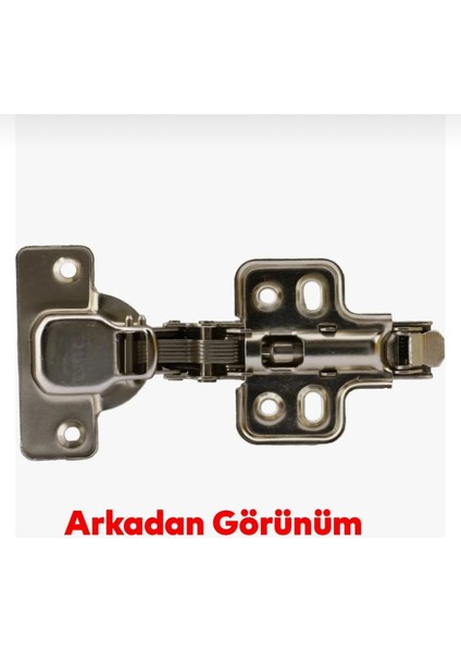 Mutfak Vestiyer Kiler Kapağı Krom Düz Pistonlu Menteşe (4 Adet)