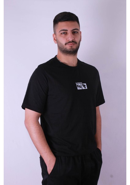 Be Mindfull Baskı Siyah Erkek T-Shirt
