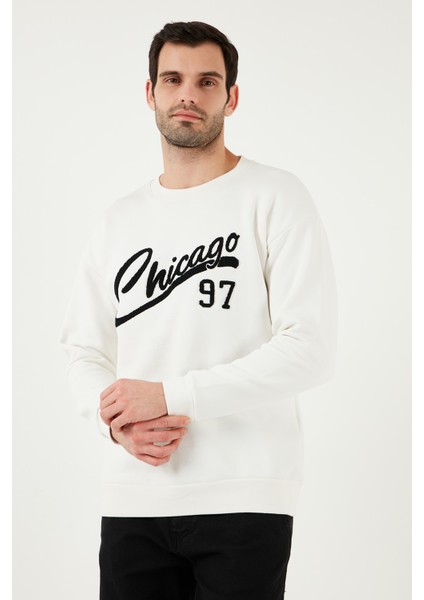 Pamuk Karışımlı Regular Fit Bisiklet Yaka Sweat Erkek SWEAT 5905468S