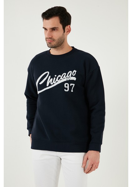 Pamuk Karışımlı Regular Fit Bisiklet Yaka Sweat Erkek SWEAT 5905468S
