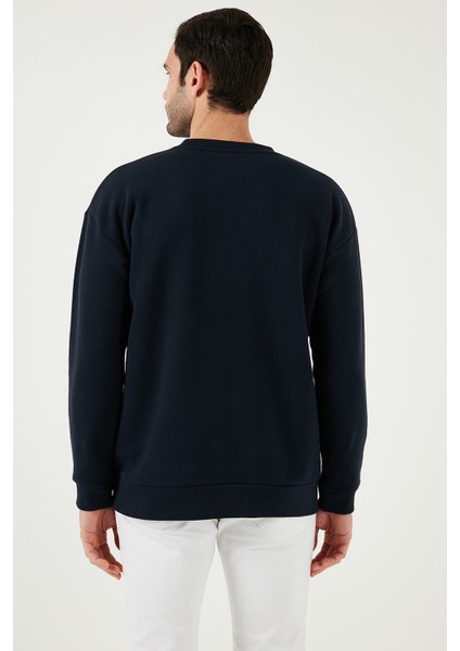 Pamuk Karışımlı Regular Fit Bisiklet Yaka Sweat Erkek SWEAT 5905468S