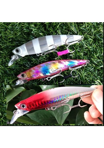 Swolfy 3 Adet 9 cm 33G Batan Minnow Sabit Ağırlık Balıkçılık Cazibesi Wobbler Kıyı Kaya Alabalık Yem Yeni Aksesuarlar Mücadele indirimleri