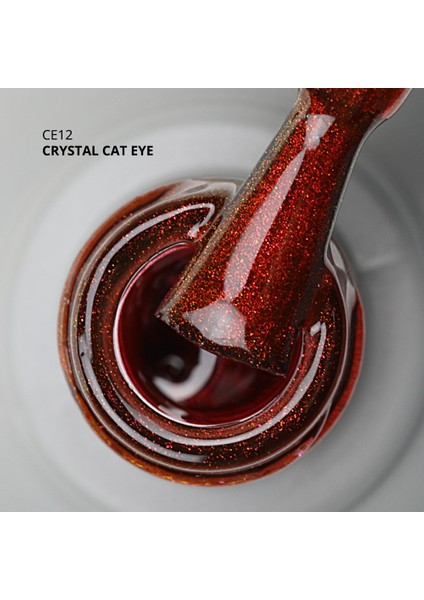 Kristal Kedi Gözü Kalıcı Oje CE12, Yarı Şeffaf, Kırmızı, 10 ml fiyatları