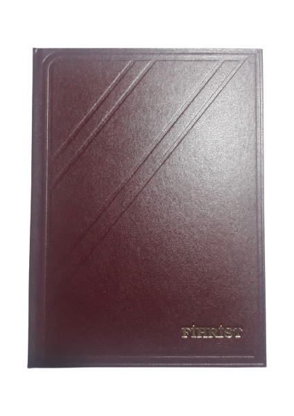 10 Lu Ticari Fihrist 20X28 cm Dikişli Bordo