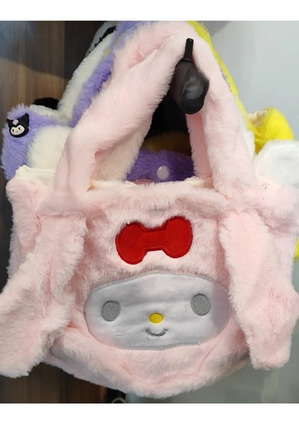 Kuromi Hello Kitty Sanrio Karakterleri Küçük Boy Peluş Çanta (25CM*20CM)