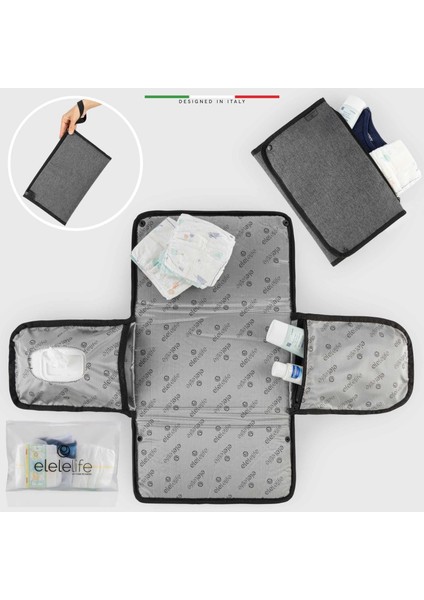 Elelelife Flora 2 4in1 Anne Bebek Bakım Çantası Gri indirimleri