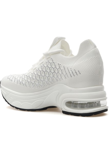 Kadın Taş Detaylı Gizli Dolgu Topuk Sneaker Günlük Ayakkabı 25Y 25Y300-22 Z