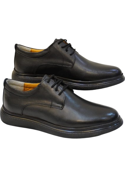 Hakiki Iç Dış Deri Erkek Ayakkabı Bağcıklı Topuk Jelli Ortopedik Tabanlı poli taban