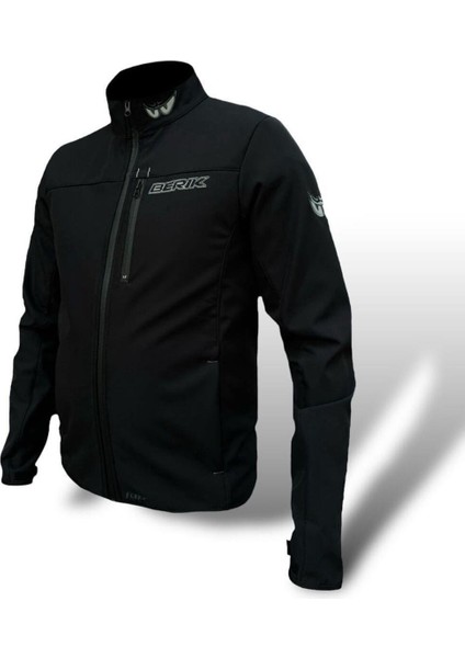 Force Rüzgar ve Su Geçirmez Softshell Motosiklet Montu Siyah
