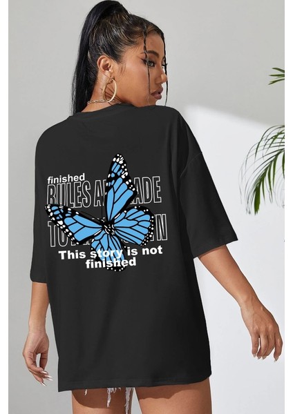 Only Trendwear Unisex Kelebek Sırt Baskılı T-Shirt