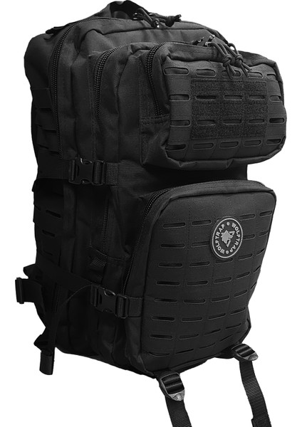 Siyah 45 Litre Kamp ve Outdoor Sırt Çantası, Siyah Taktik Çanta
