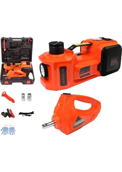 Elektrikli Araba Krikosu, 5 Ton, 12 V, Hidrolik Kriko Seti, Elektrikli Anahtarlı (135 – 530 Mm), Araba Kaldırma Krikosu, Araba Suv Sedan, Mpv, Kamyon, Pikap, Lastik Değiştirme