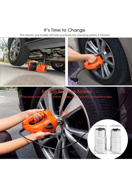 Elektrikli Araba Krikosu, 5 Ton, 12 V, Hidrolik Kriko Seti, Elektrikli Anahtarlı (135 – 530 Mm), Araba Kaldırma Krikosu, Araba Suv Sedan, Mpv, Kamyon, Pikap, Lastik Değiştirme modelleri