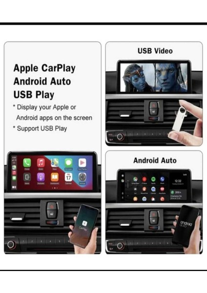 4K Çift Kameralı Carplay ve Android Auto Multimedya TÜM ARAÇLAR IÇIN UYUMLUDUR