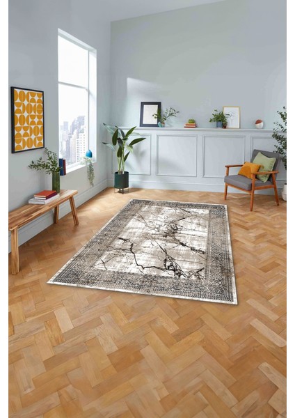 Baskılı Modern Mermer Zeminli Yıkanabilir Kaymaz Yolluk Mutfak Salon Halısı, Modern-187-Kahve, fiyatları