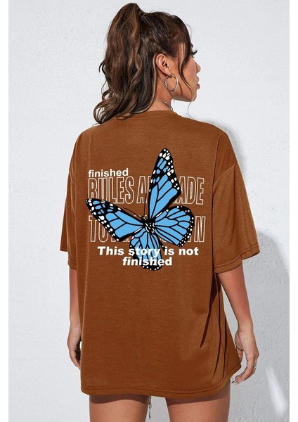 Only Trendwear Unisex Kelebek Sırt Baskılı T-Shirt