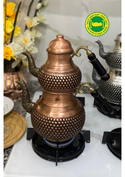 Petek Işleme Kalın Bakır Çaydanlık