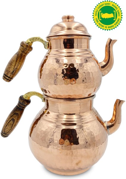 Bakır Büyük Çaydanlık Çekiç Dövme