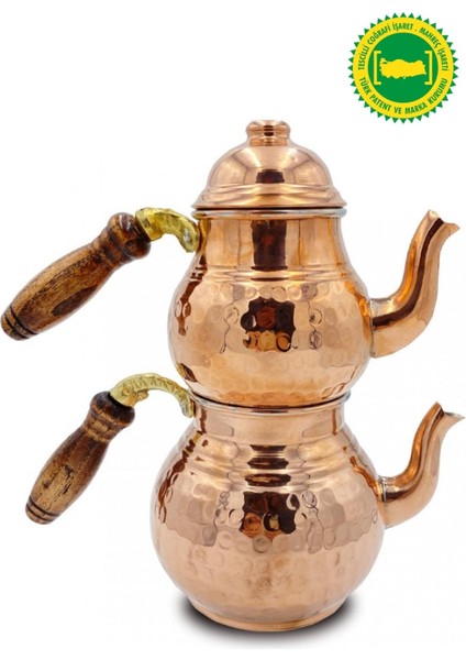 Bakır Küçük Çaydanlık Çekiç Dövme